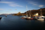 A boat arriving at Kyleakin