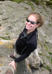 Emily by the trig point
