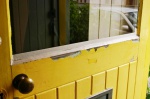 Replaced putty on front door window