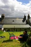 Picnic outside the house