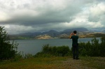 Tom photographing Diabeg from near Arinacrinachd