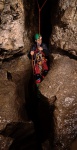 Jim about to descend a pitch