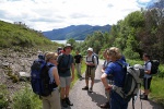 A throng of faffers wait for someone to lead the way