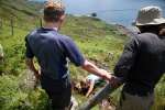 A crowd gathers for Lottie's next attempt