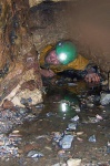 Toby emerging from a crawl