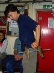 Mark in the WSG squeeze machine, still
