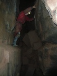 Rowena traversing over a drop