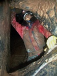 Jessica climbing boulders