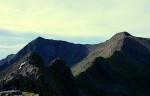Yr Wyddfa and Crib y Ddysgl behind Crib Goch
