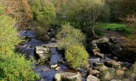 Old clapper bridge at Dartmeet