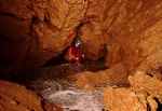 Dave in the main sump, which was a fair bit deeper than usual
