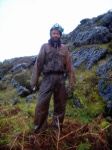 David after an excursion into Wee Beastie Cave