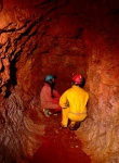 David and Richard at the end of the mine