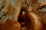 Toby in the Lower Entrance passage (Jawbone Passage)