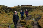 The team: Tom, Nilufer and Helen on the ascent