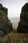 Looking down