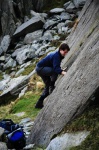... crossed the foot of Tryfan's North Ridge ...