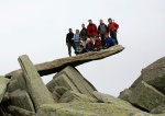 Atop the Cantilever: (standing) Toby, Laura, DC, Tom, Alex, Richard; (seated) Ruth, Helen, Michael, Alex