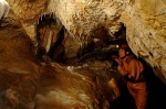 Gaynor admires pretties in High Pasture Cave
