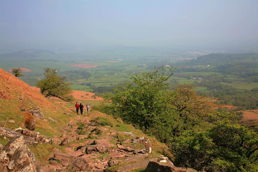 20070429-105800.jpg - Sunday's initial ascent had a distant hazy view of Brecon