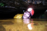 Gaynor emerging from Wilson's Cave