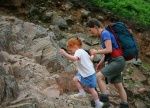 Katherine leads the way up