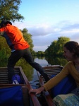 ... and narrowly avoids a swim!
