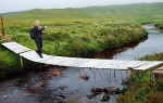 Helen on the rickety bridge