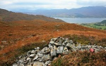 Cairn where the path becomes more visible