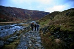Walking along the track from Seathwaite