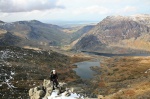 Alex above Llyn Idwal