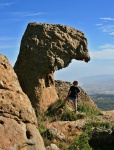 A rock, and Pat