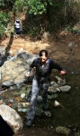 Chris at the first stream crossing