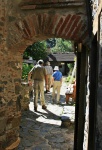 Through the arch into a courtyard