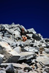 Chris descending from the summit