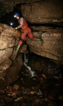 Laurence downclimbing