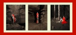 Ease Gill triptych in sepia and red