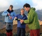 Sharing the summit juice