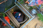 Steve begins the lid-removal process