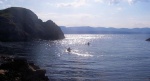 Paddling south around the Rona coast