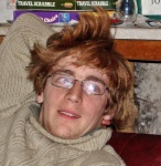 Ian with comedy helmet-hair
