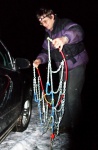 Al fits his new chains at last