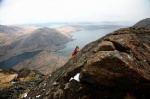 Scrambling with dramatic background