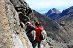 Sarah on Sgurr Thearlaich