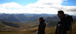 Gill and Oliver admire the view