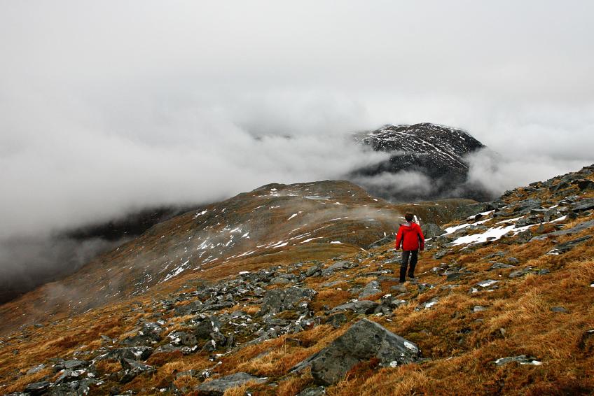 20101230-102625.jpg - A rare gap in the cloud on the ascent of Ladhar Bheinn