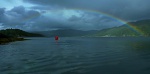 A rainbow makes up for earlier soaking