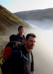 Peter and Chris leave the cloud below