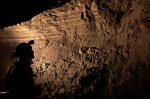 Layered mud bank