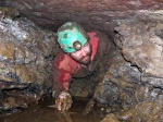 Toby making the breakthrough to Lower Jawbone Passage